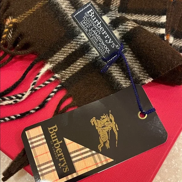 BURBERRY Vintage Tobacco SCARF 100% Lambswool